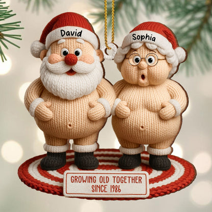 Growing Old Together Christmas Ornament For Couples