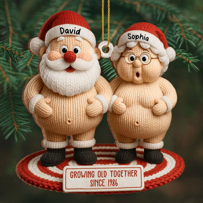 Growing Old Together Christmas Ornament For Couples
