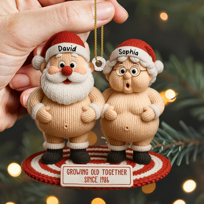 Growing Old Together Christmas Ornament For Couples