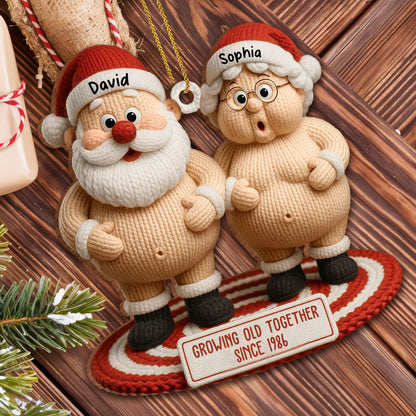 Growing Old Together Christmas Ornament For Couples