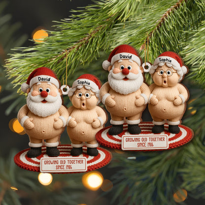 Growing Old Together Christmas Ornament For Couples