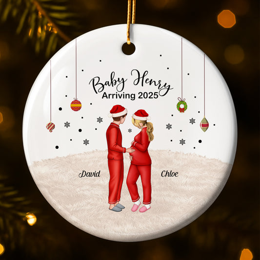 Celebrate The Arrival Of Your Newest Family Member, Couple In Santa Hats