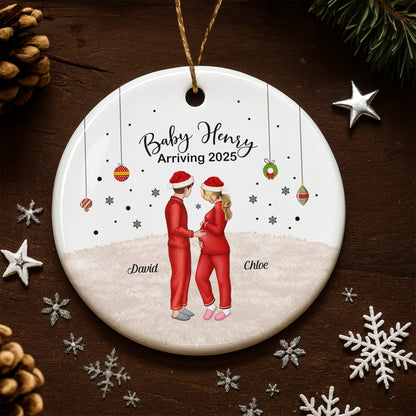 Celebrate The Arrival Of Your Newest Family Member, Couple In Santa Hats