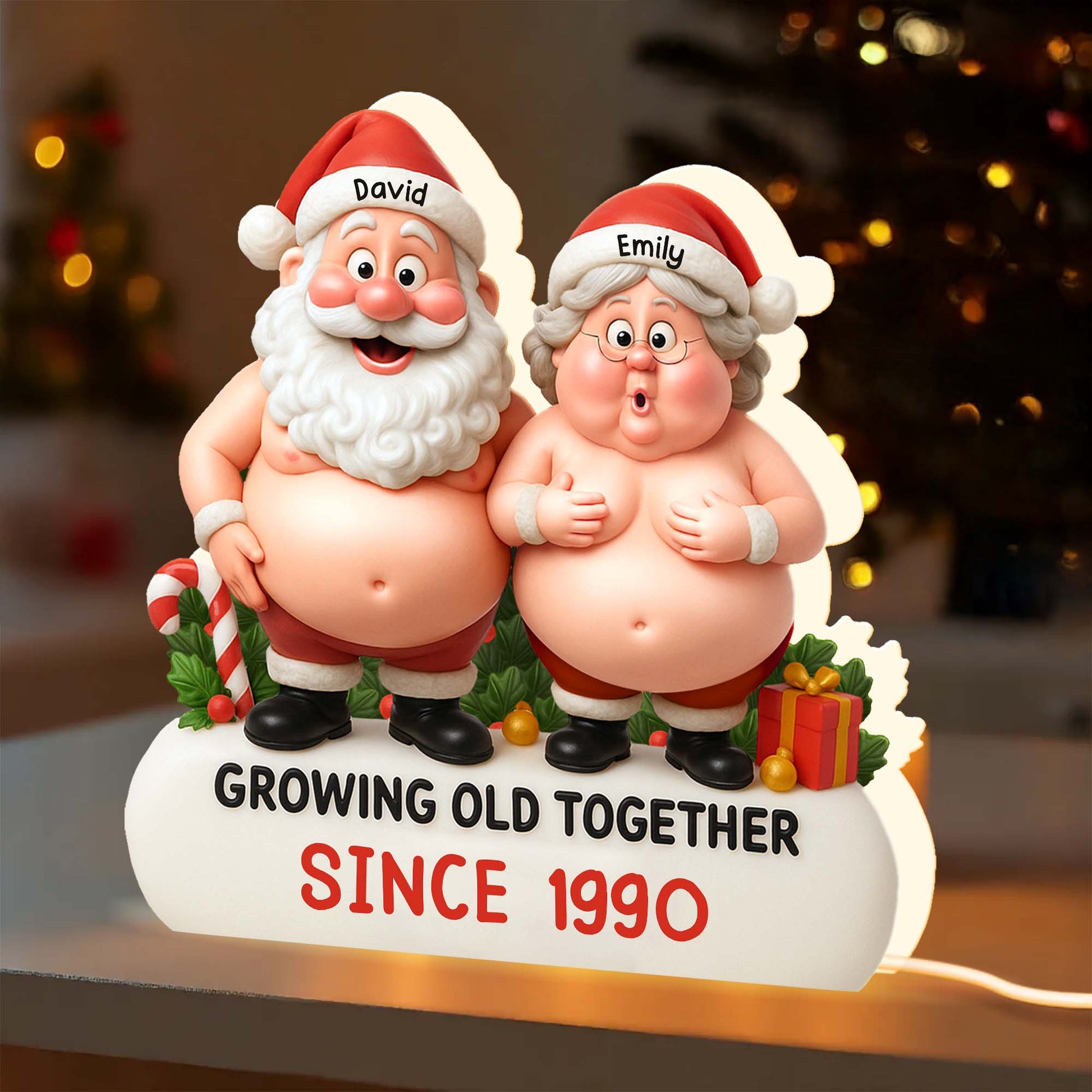 Growing Old Together, Santa And Mrs Claus Design