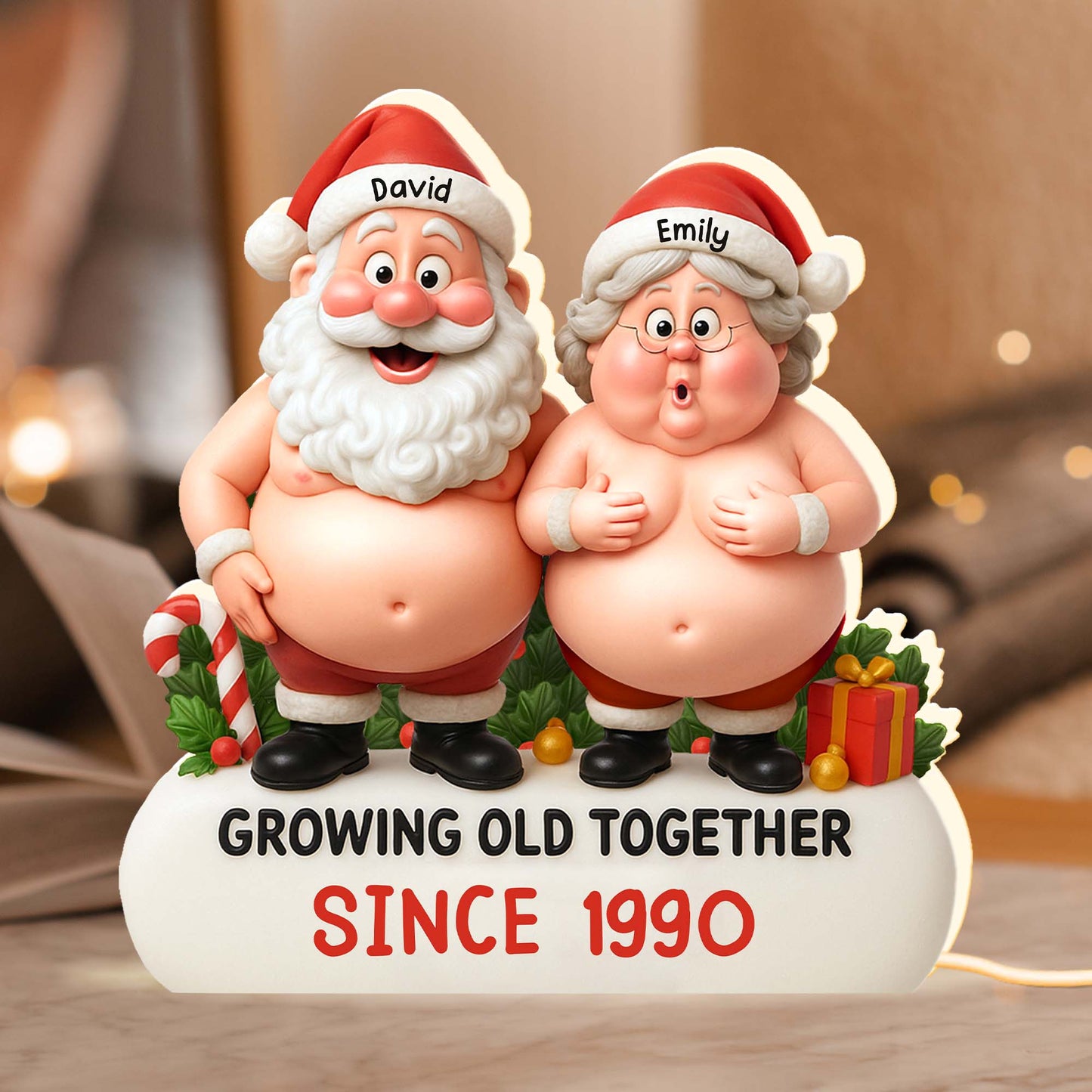 Growing Old Together, Santa And Mrs Claus Design