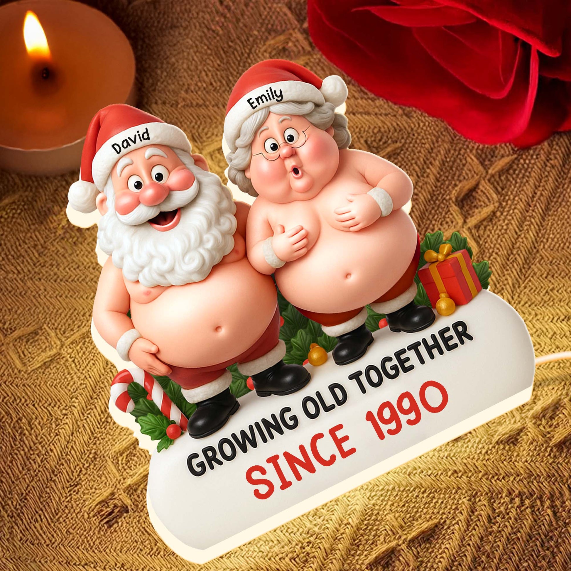 Growing Old Together, Santa And Mrs Claus Design