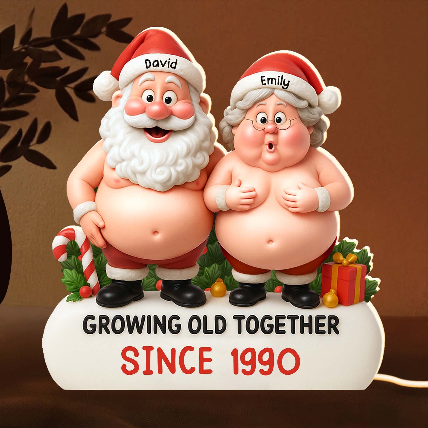 Growing Old Together, Santa And Mrs Claus Design