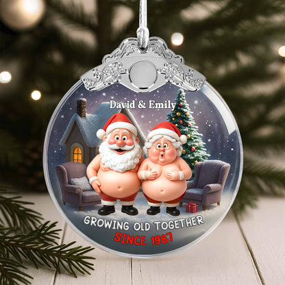 Growing Old Together, Santa And Mrs Claus Decoration