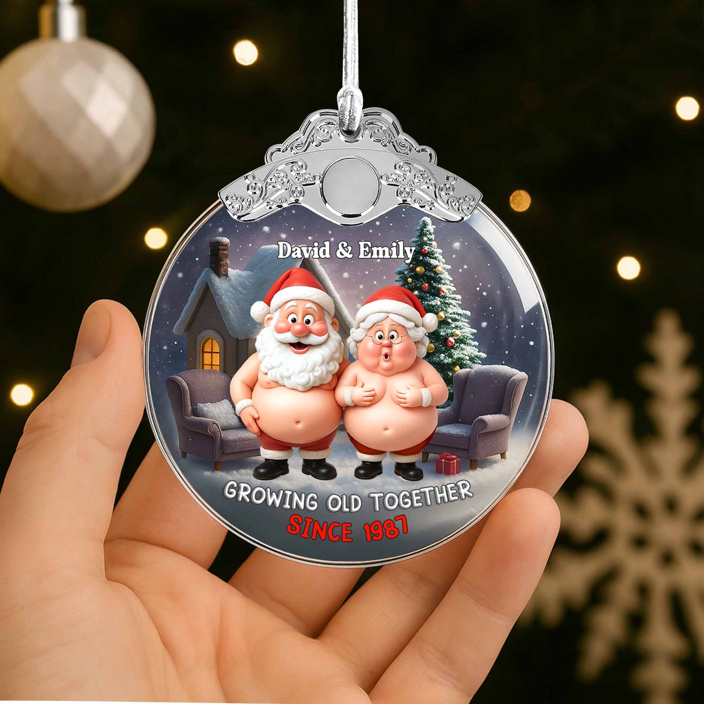 Growing Old Together, Santa And Mrs Claus Decoration
