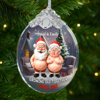 Growing Old Together, Santa And Mrs Claus Decoration