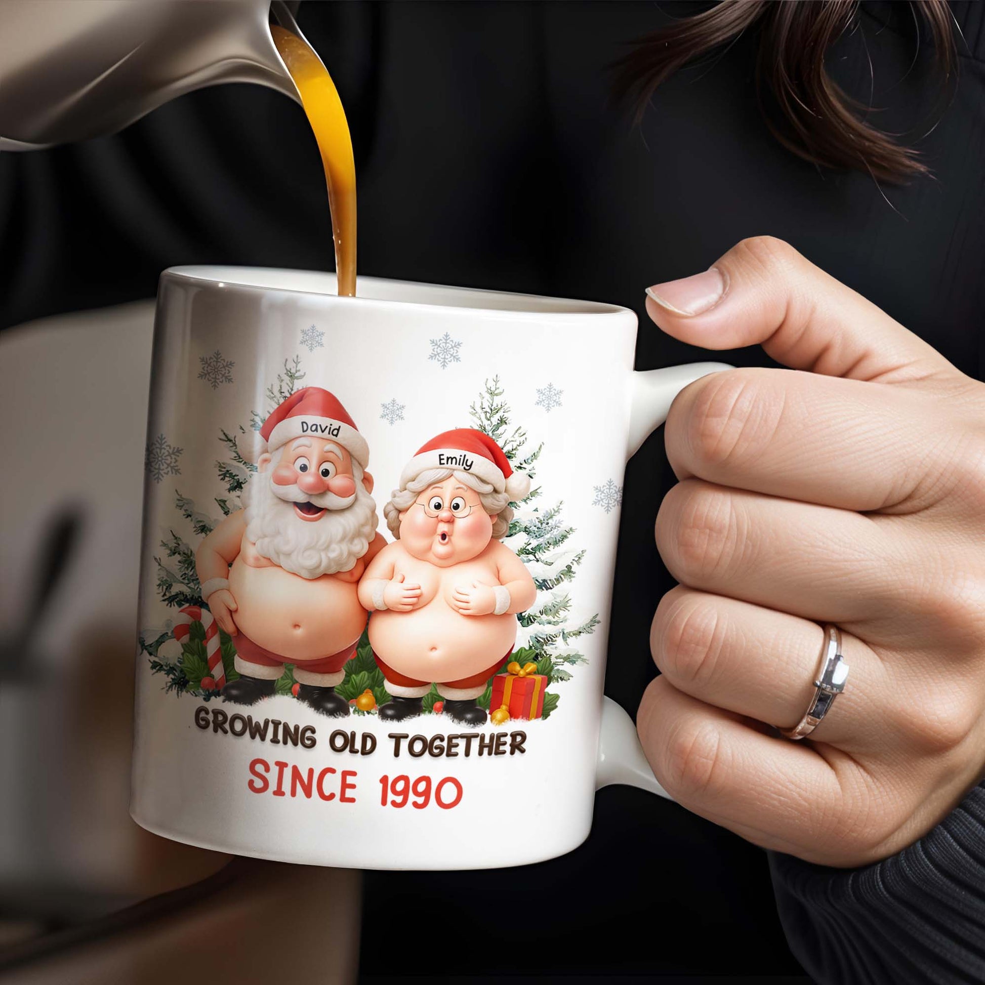 Growing Old Together Santa Claus Christmas Design