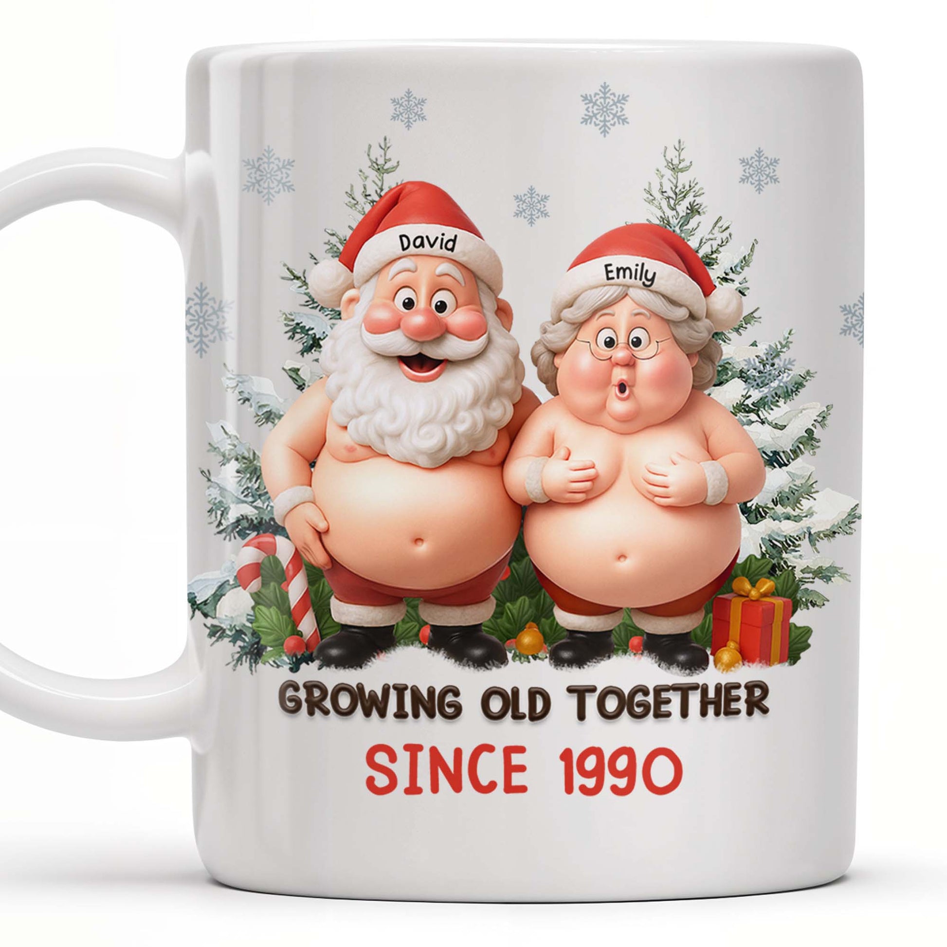 Growing Old Together Santa Claus Christmas Design