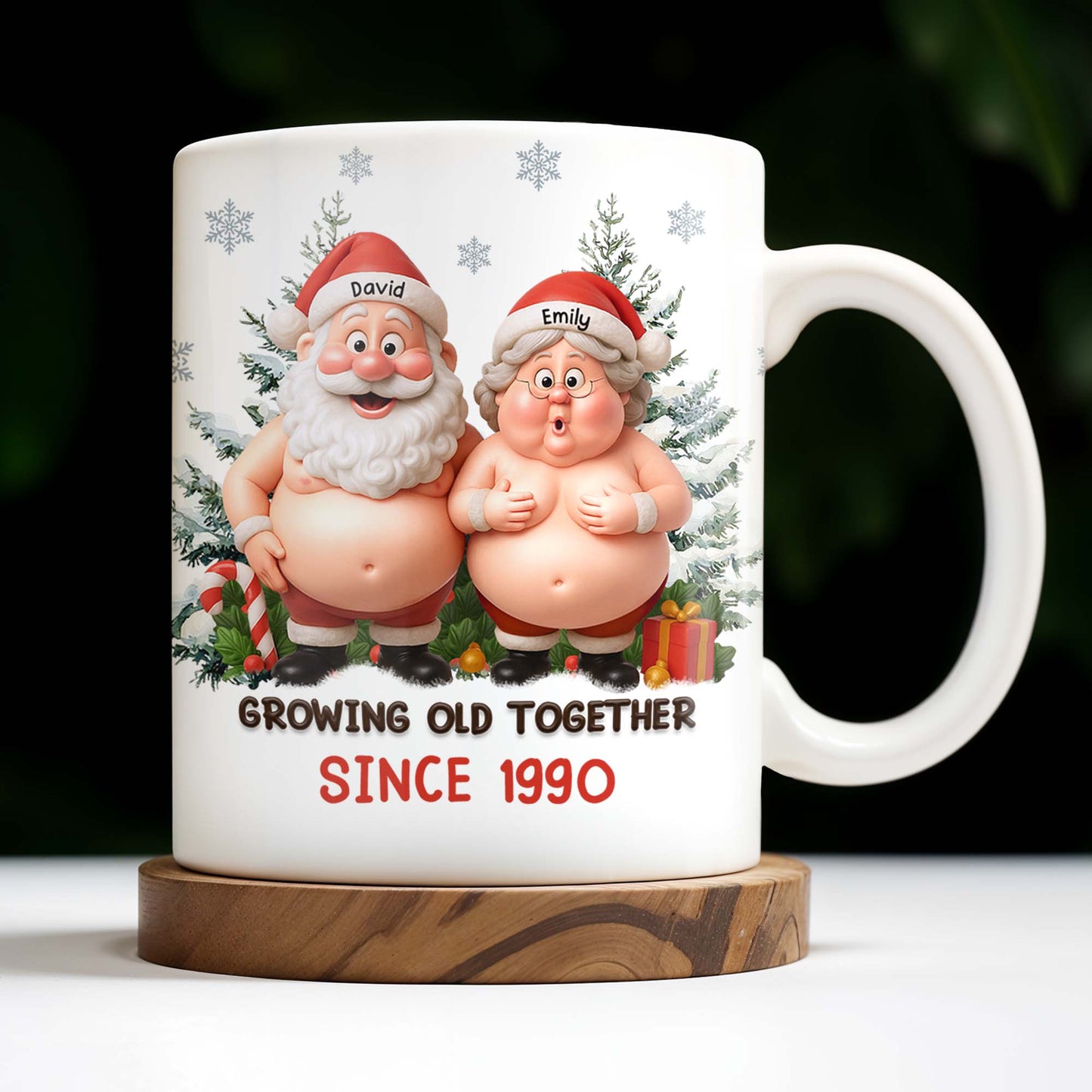 Growing Old Together Santa Claus Christmas Design