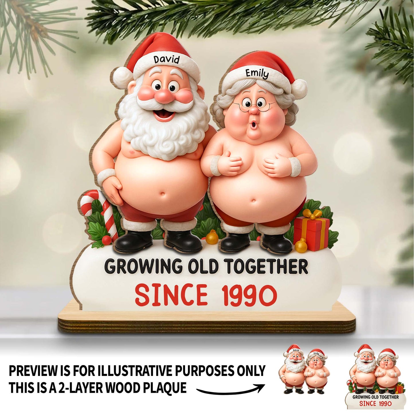 Growing Old Together Santa And Mrs Claus Figurine