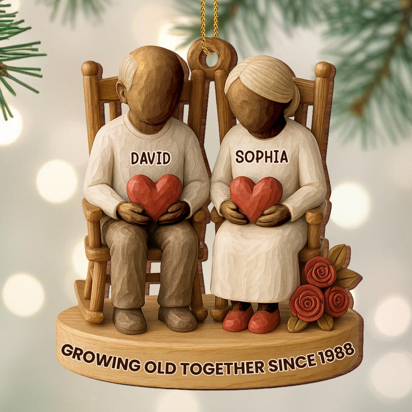 Growing Old Together With Hearts And Roses