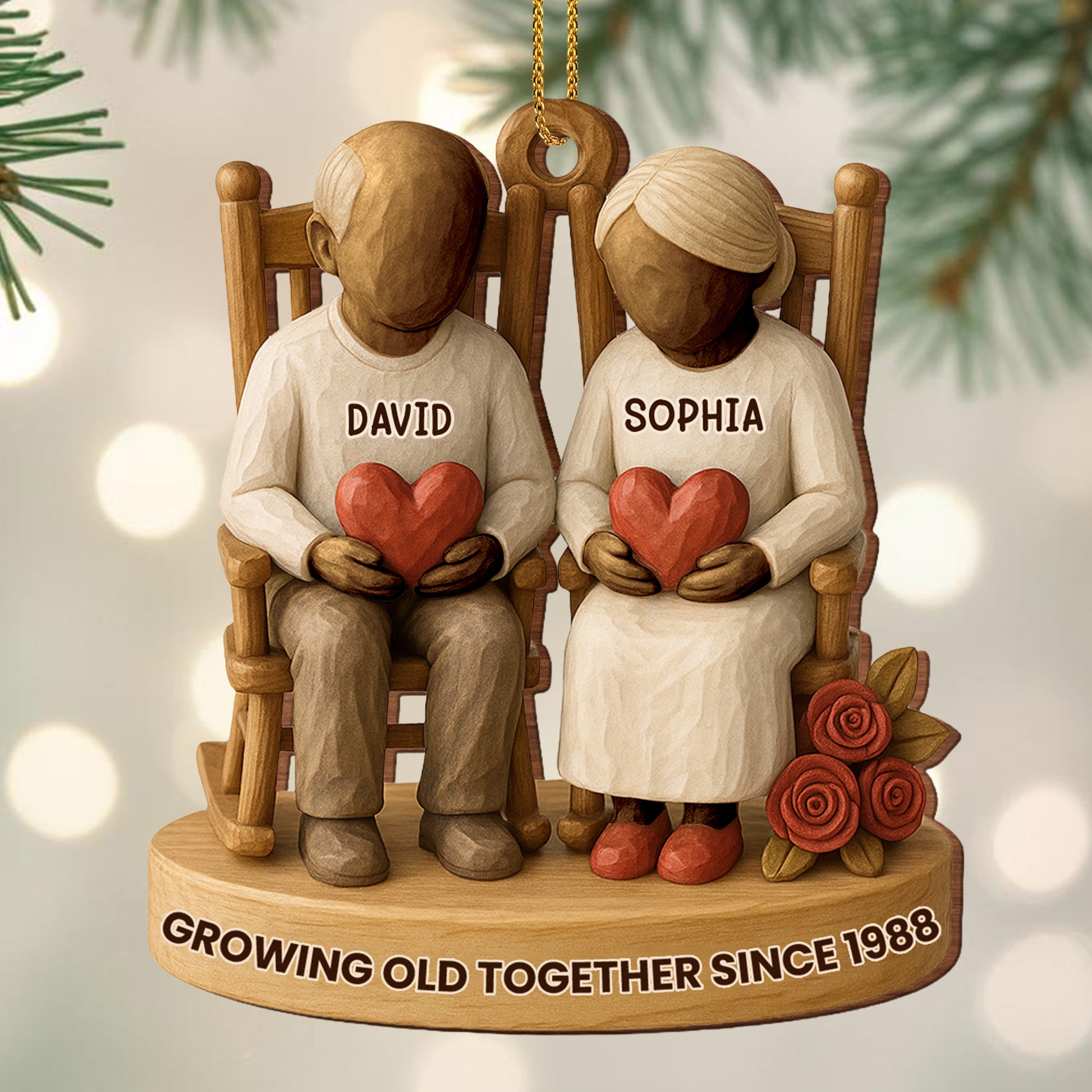 Growing Old Together With Hearts And Roses