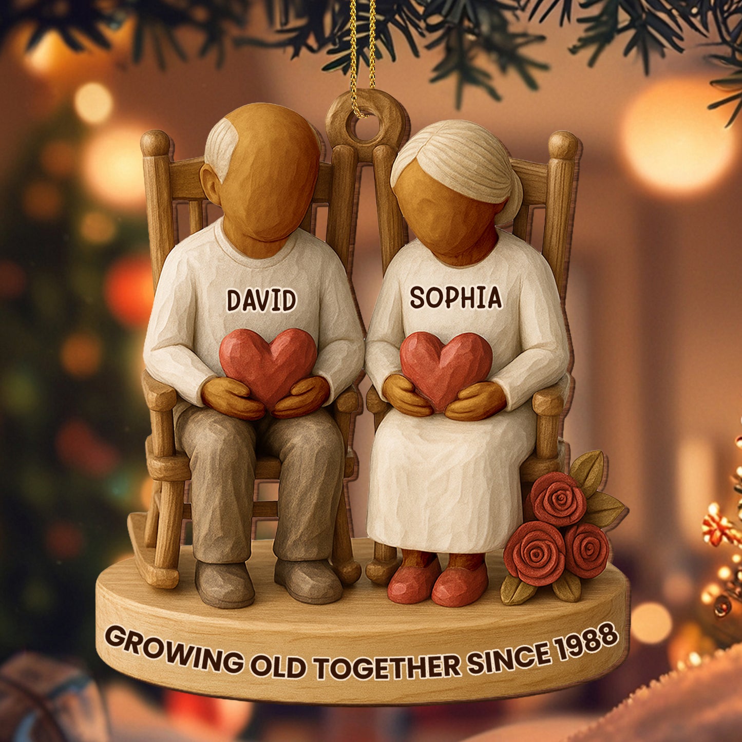 Growing Old Together With Hearts And Roses