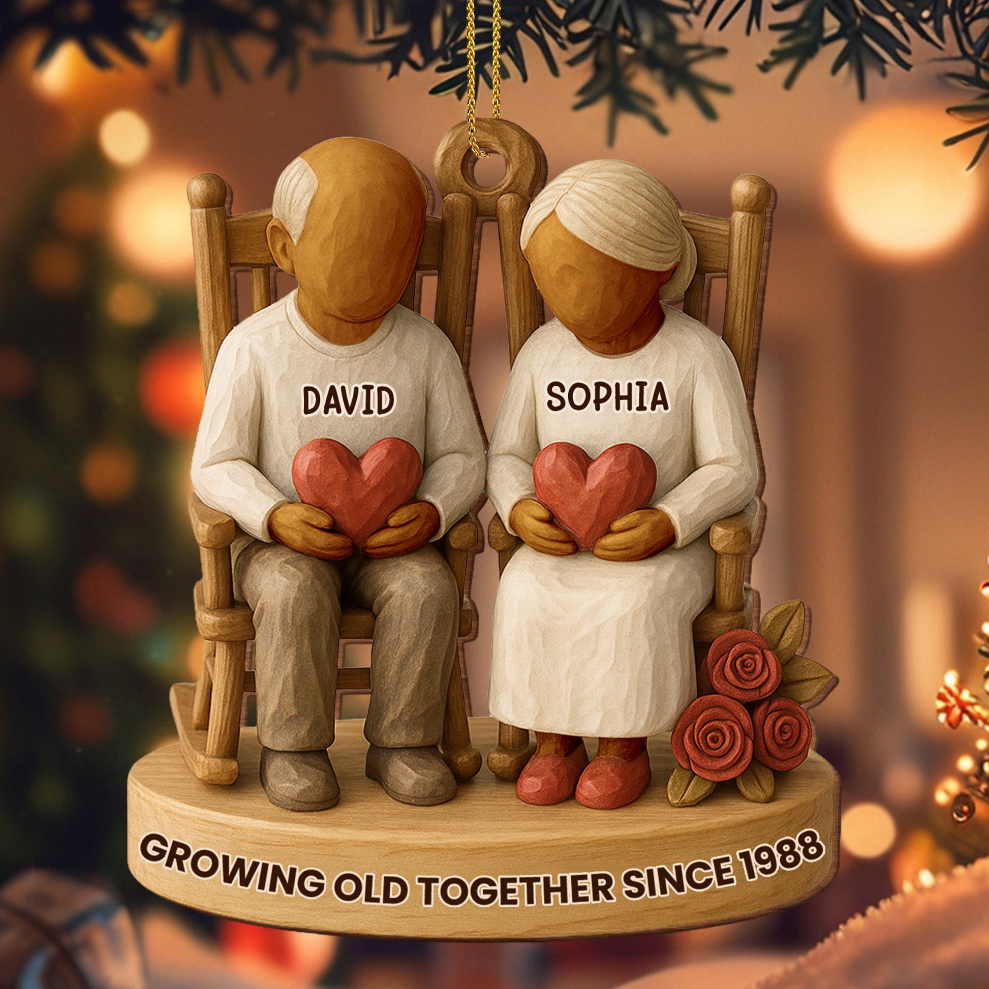 Growing Old Together With Hearts And Roses