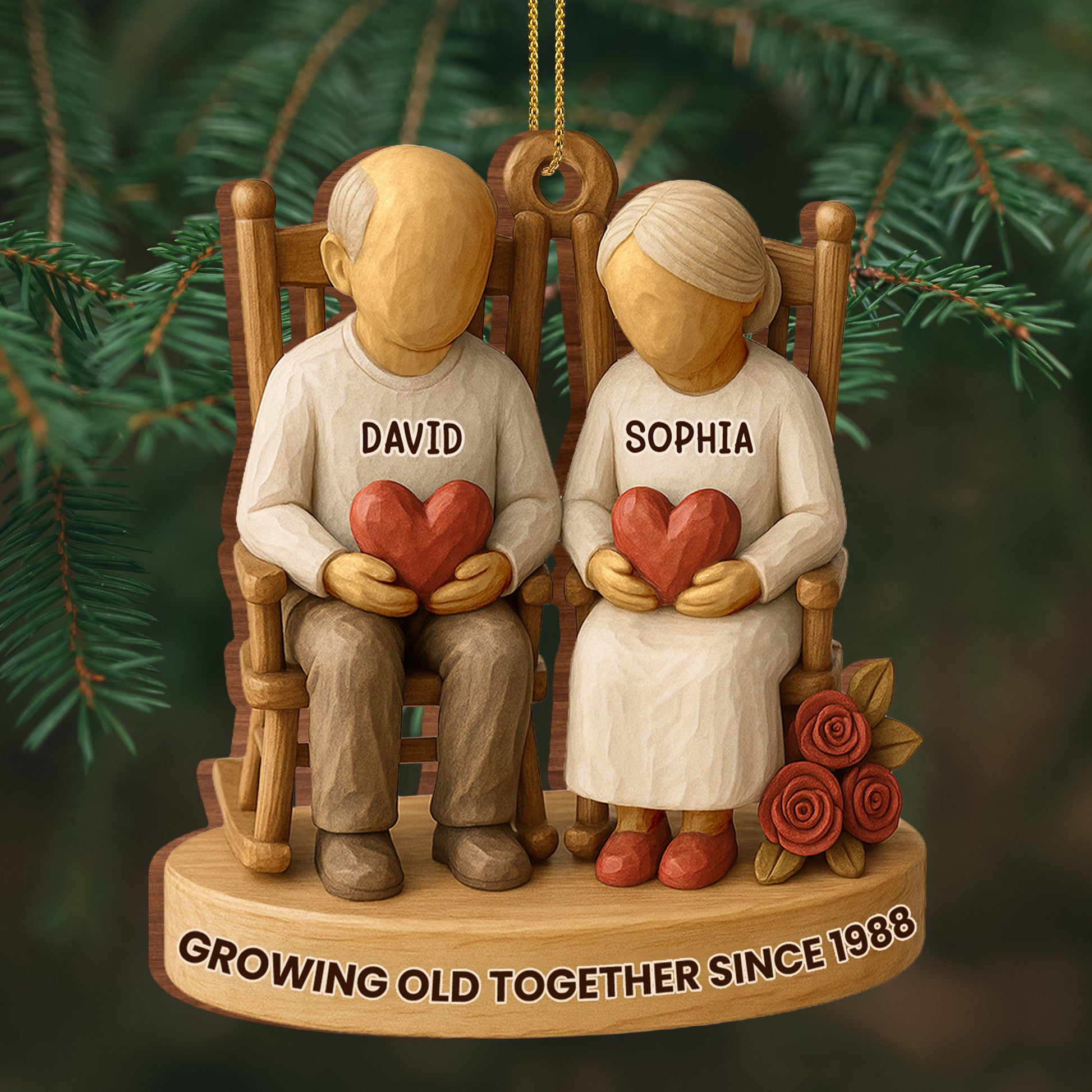 Growing Old Together With Hearts And Roses