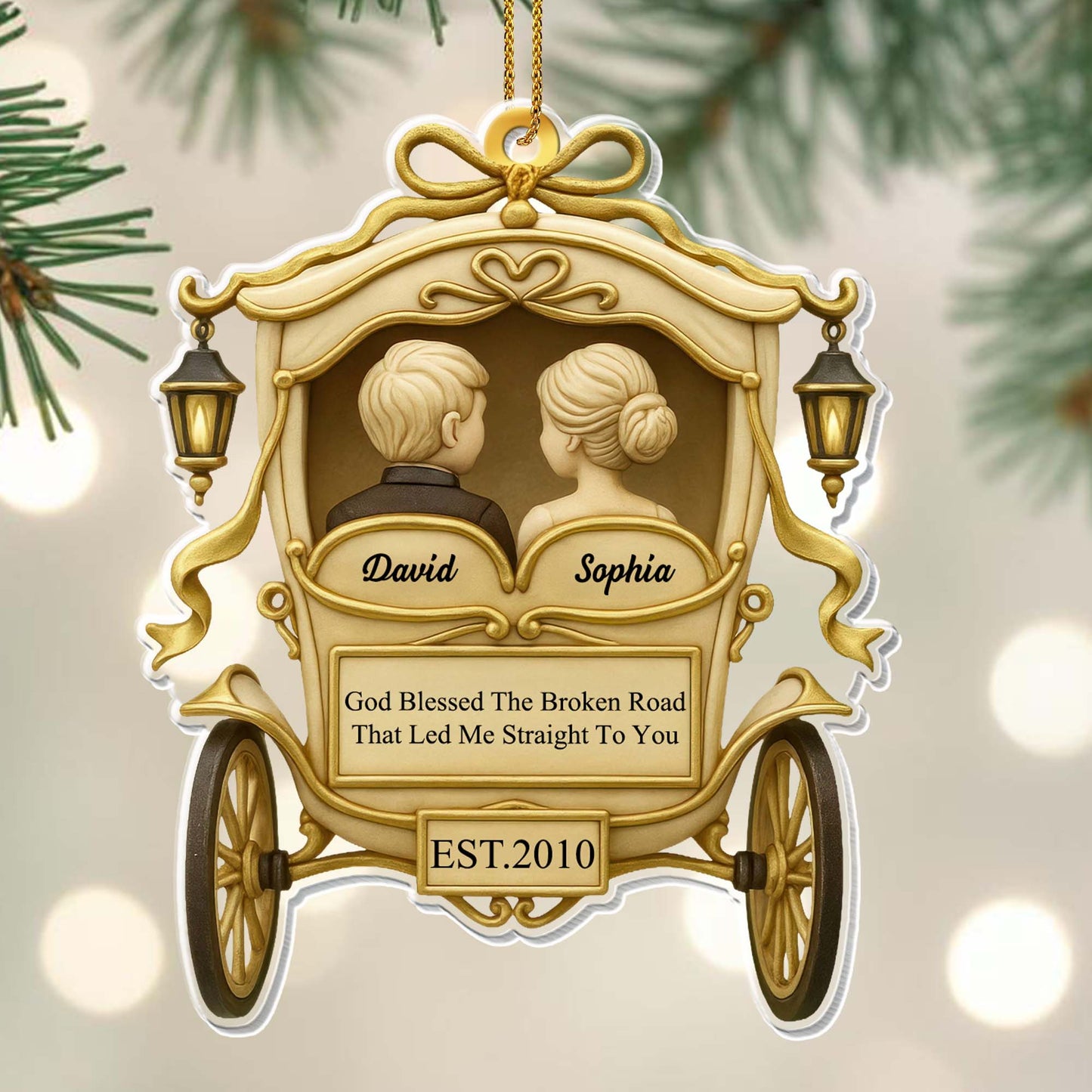 God Blessed The Broken Road, Couple In Carriage