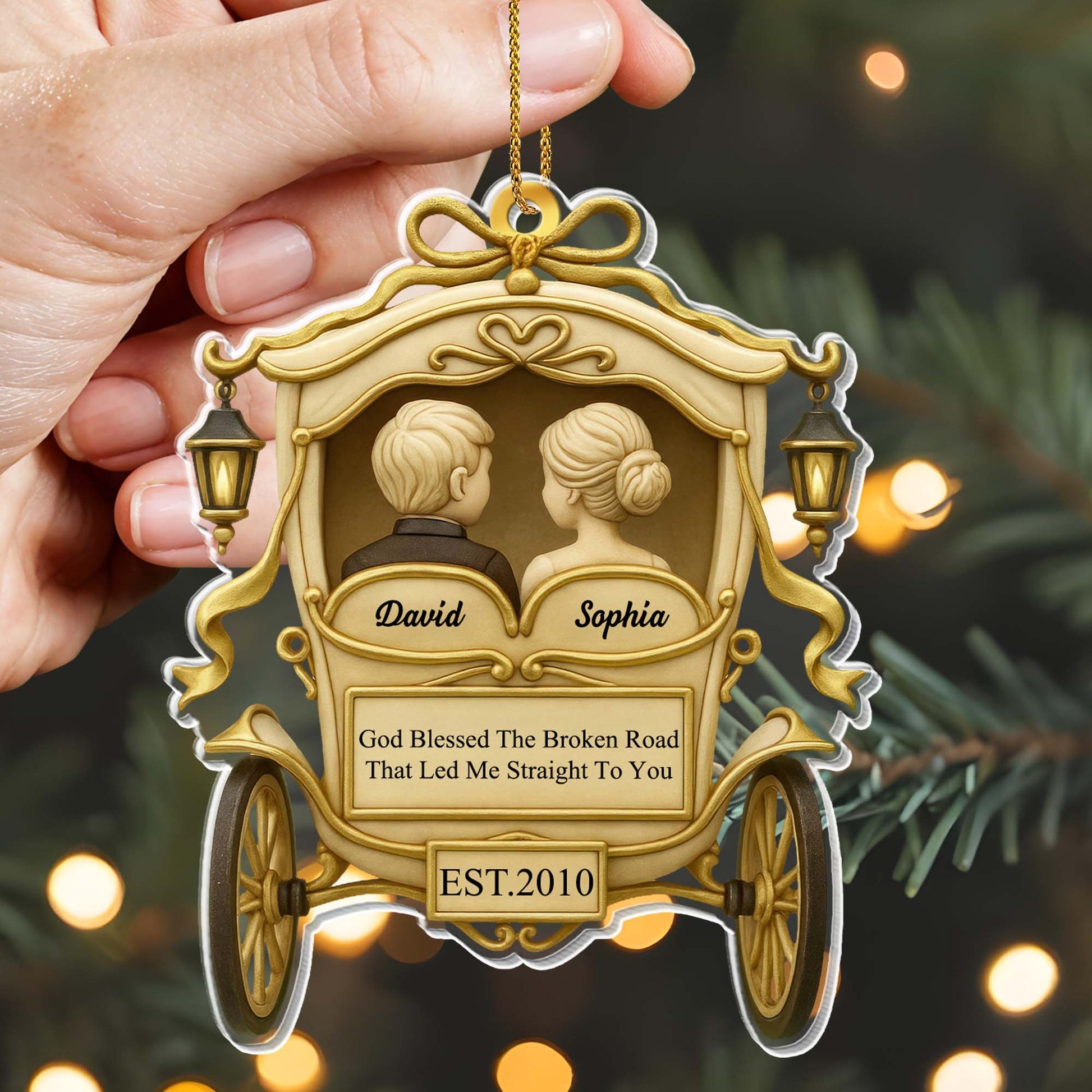 God Blessed The Broken Road, Couple In Carriage