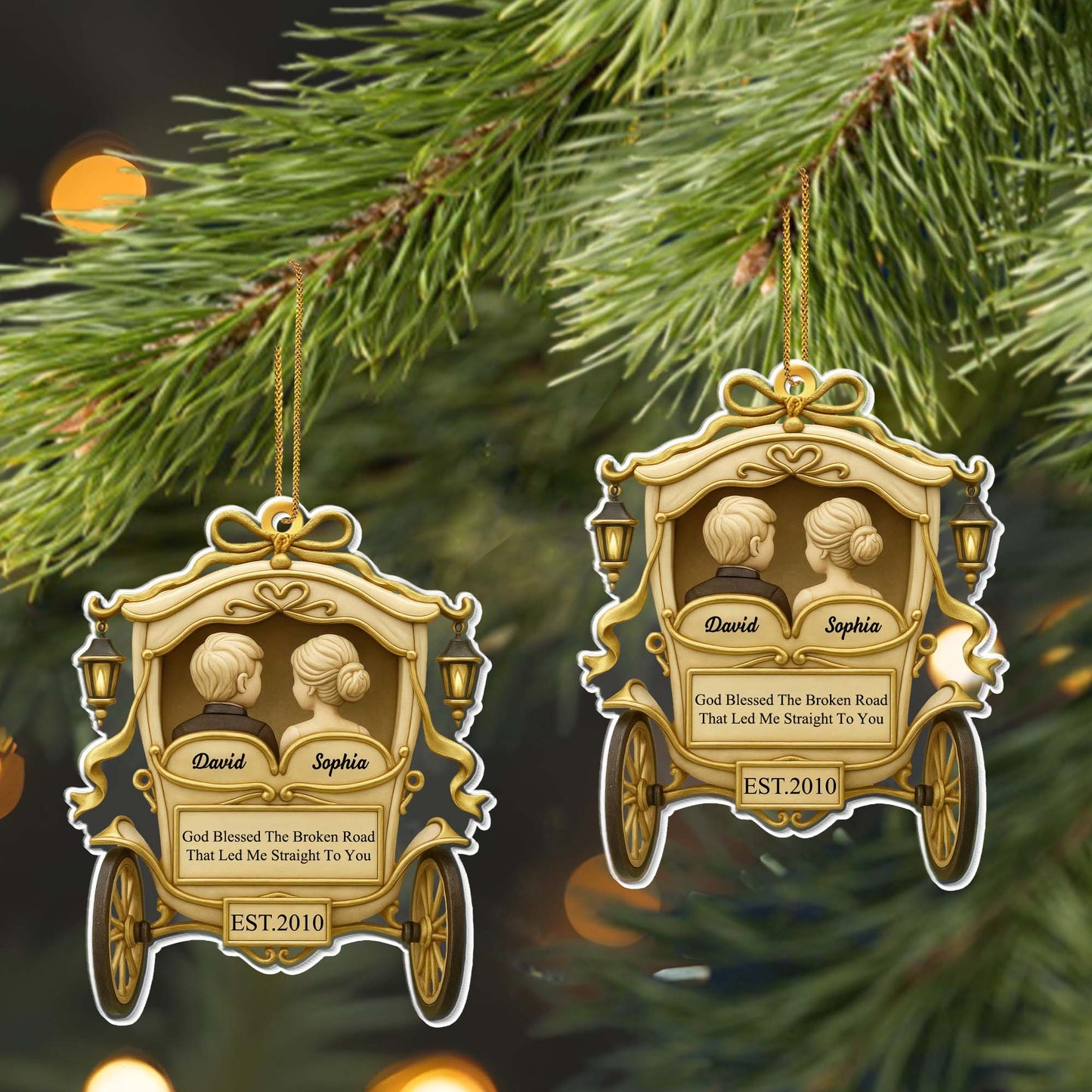 God Blessed The Broken Road, Couple In Carriage