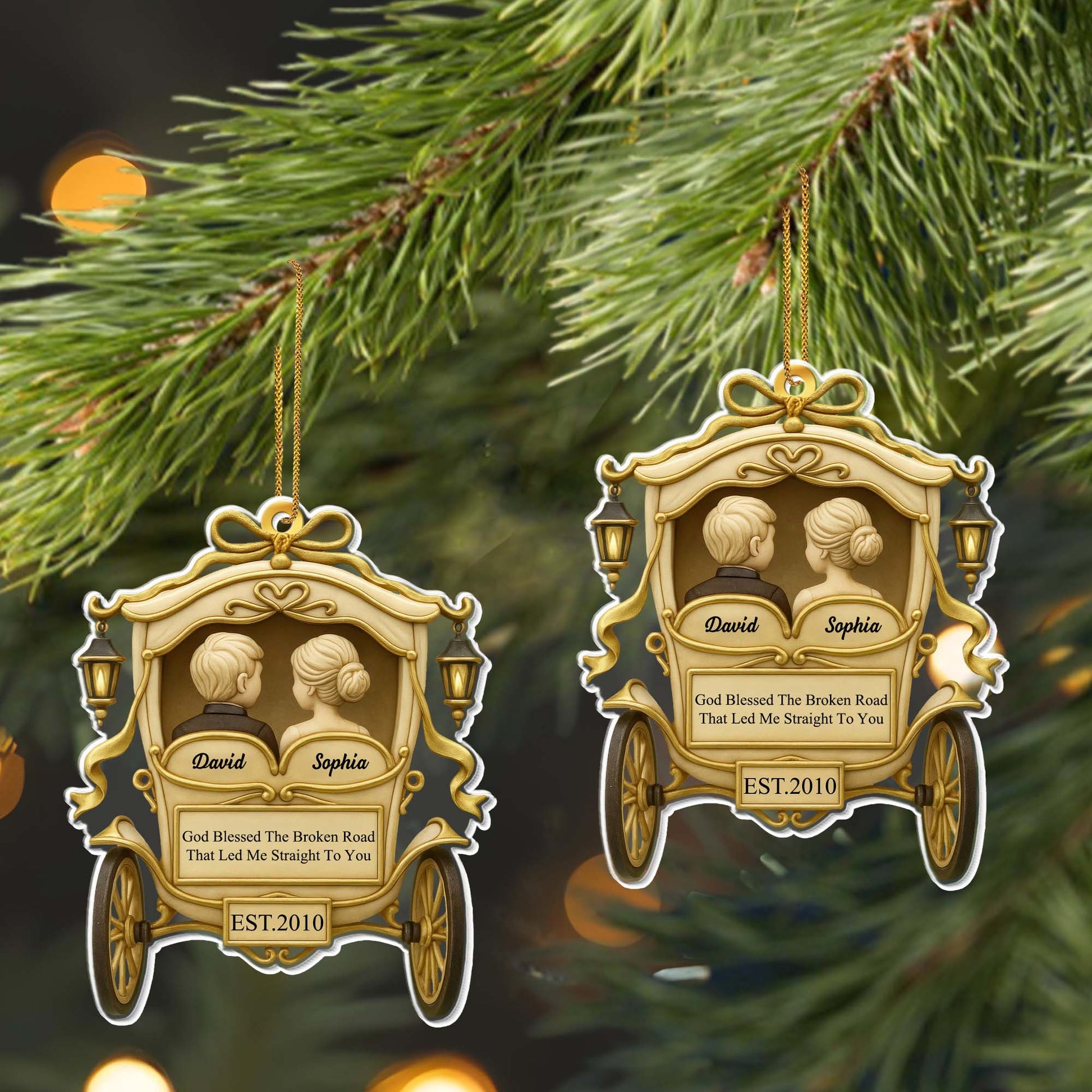 God Blessed The Broken Road, Couple In Carriage