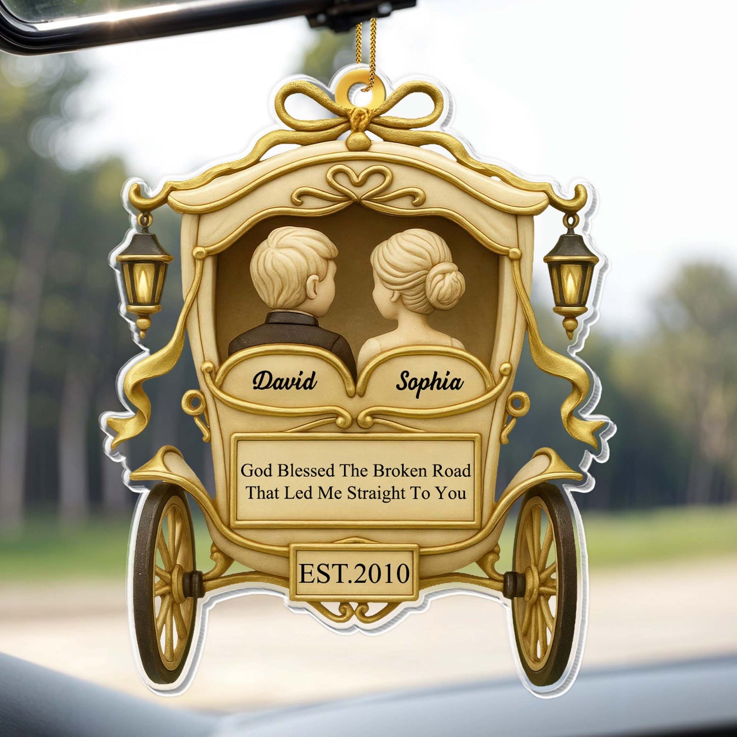 God Blessed The Broken Road, Couple In Carriage