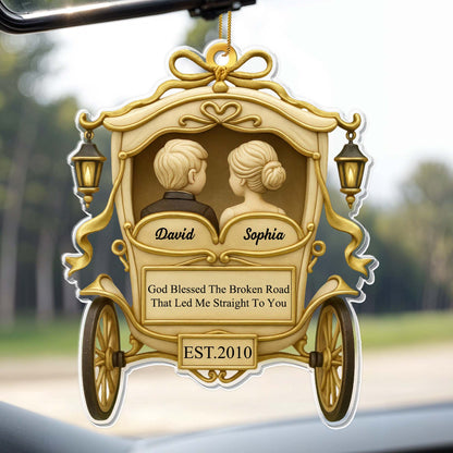 God Blessed The Broken Road, Couple In Carriage