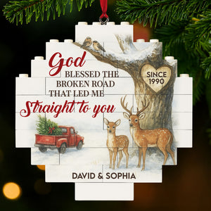 God Blessed The Broken Road, Deer And Truck Design