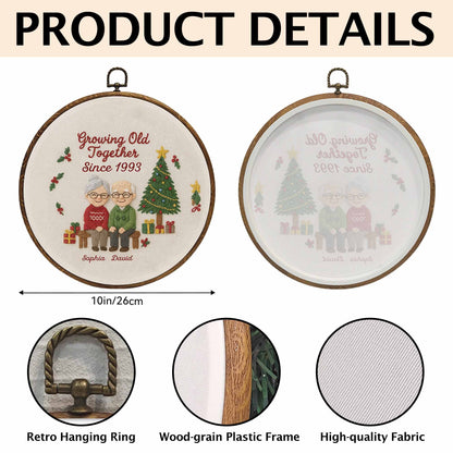 Growing Old Together, Elderly Couple And Christmas Tree