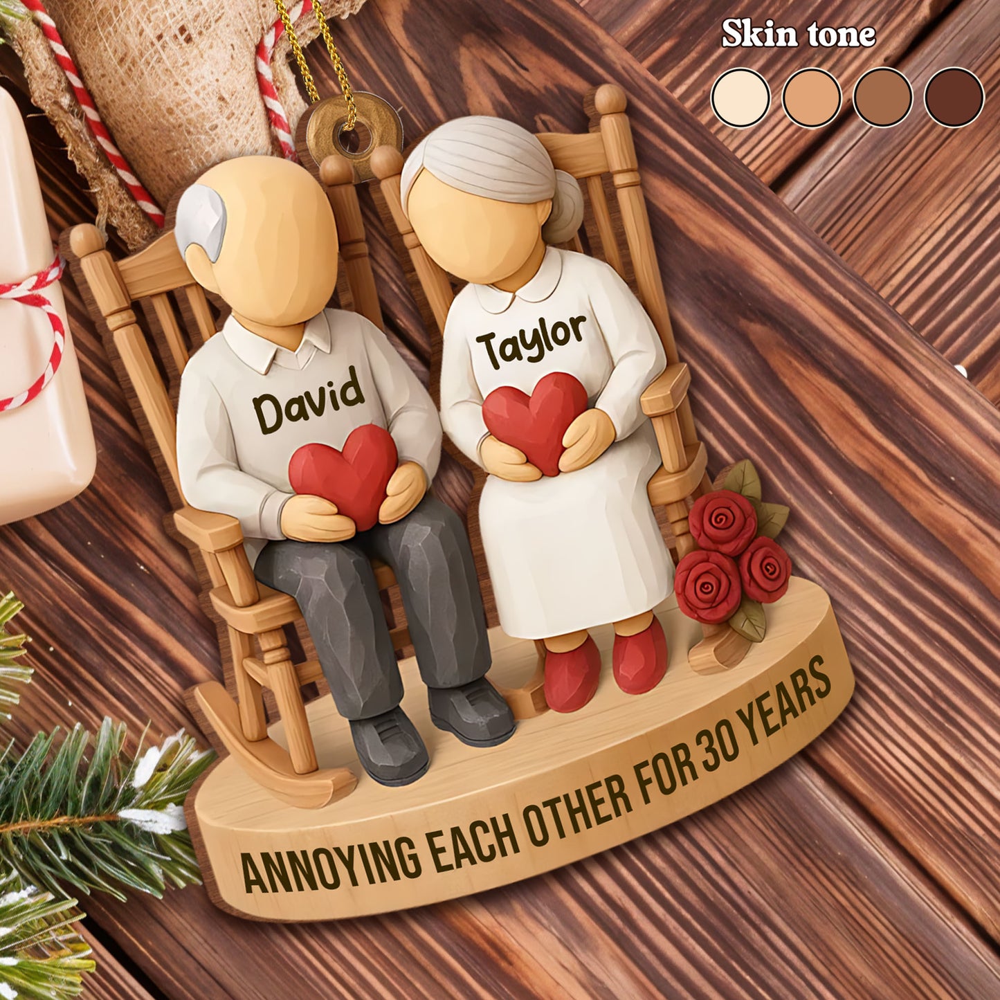 Annoying Each Other For 30 Years, Couple And Roses