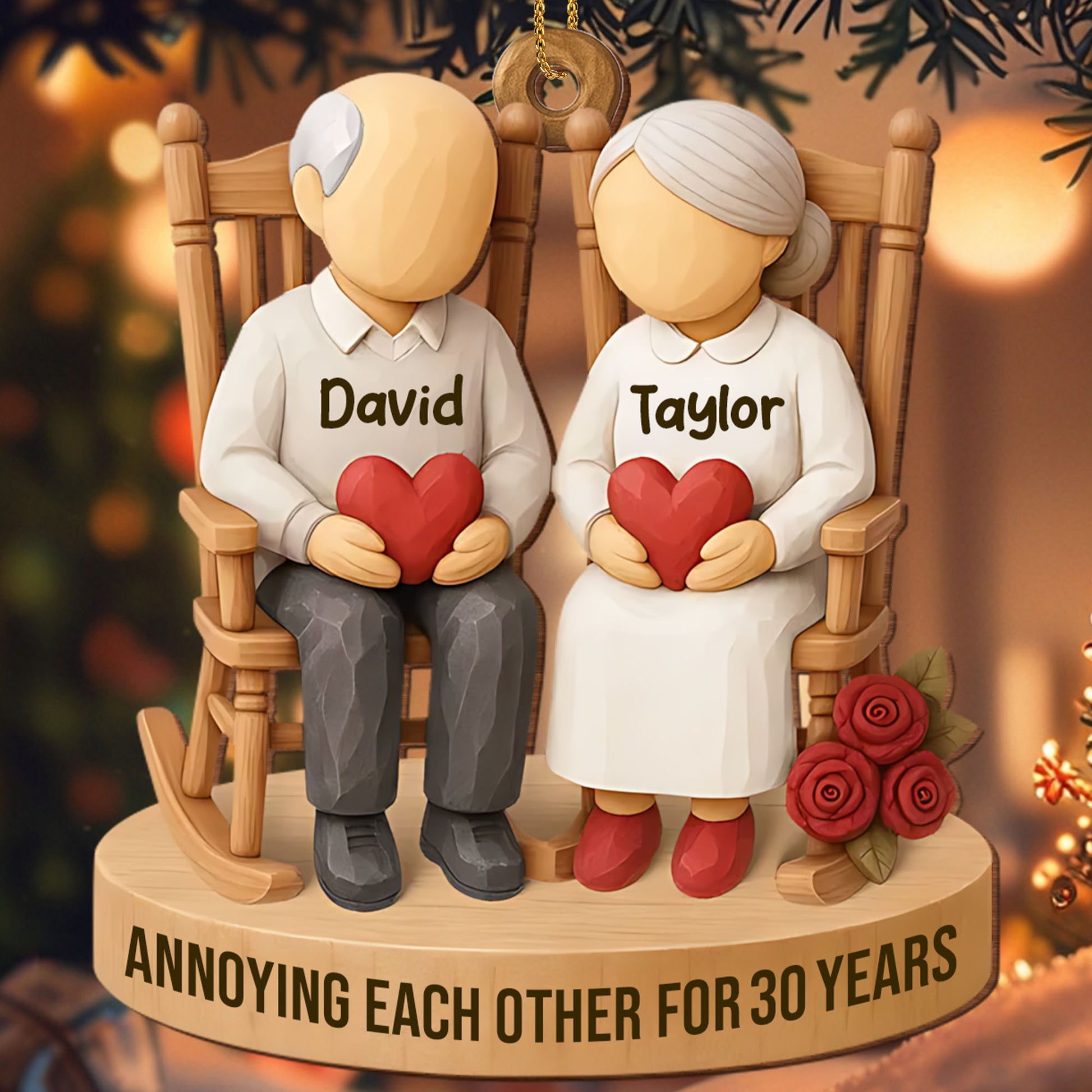 Annoying Each Other For 30 Years, Couple And Roses