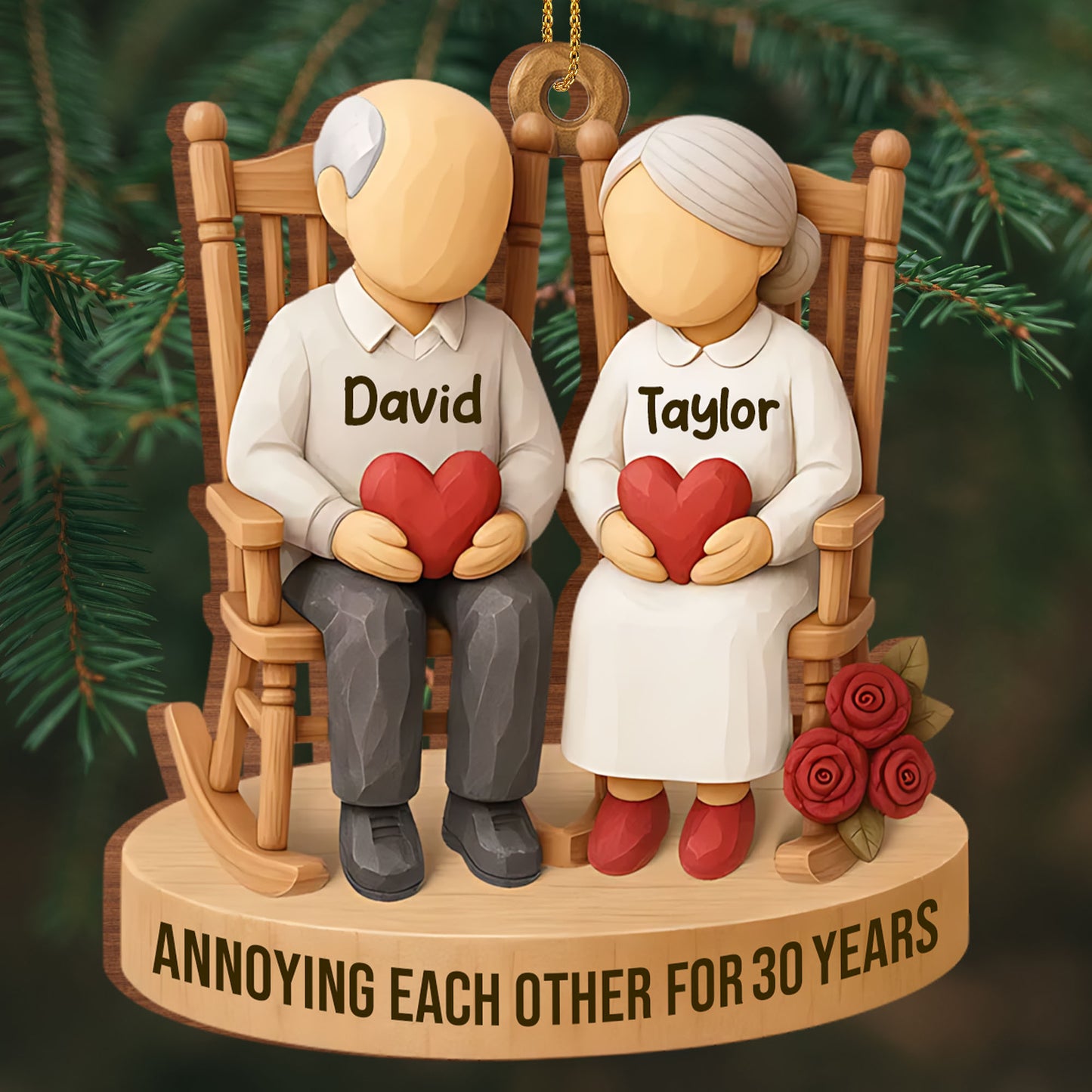 Annoying Each Other For 30 Years, Couple And Roses