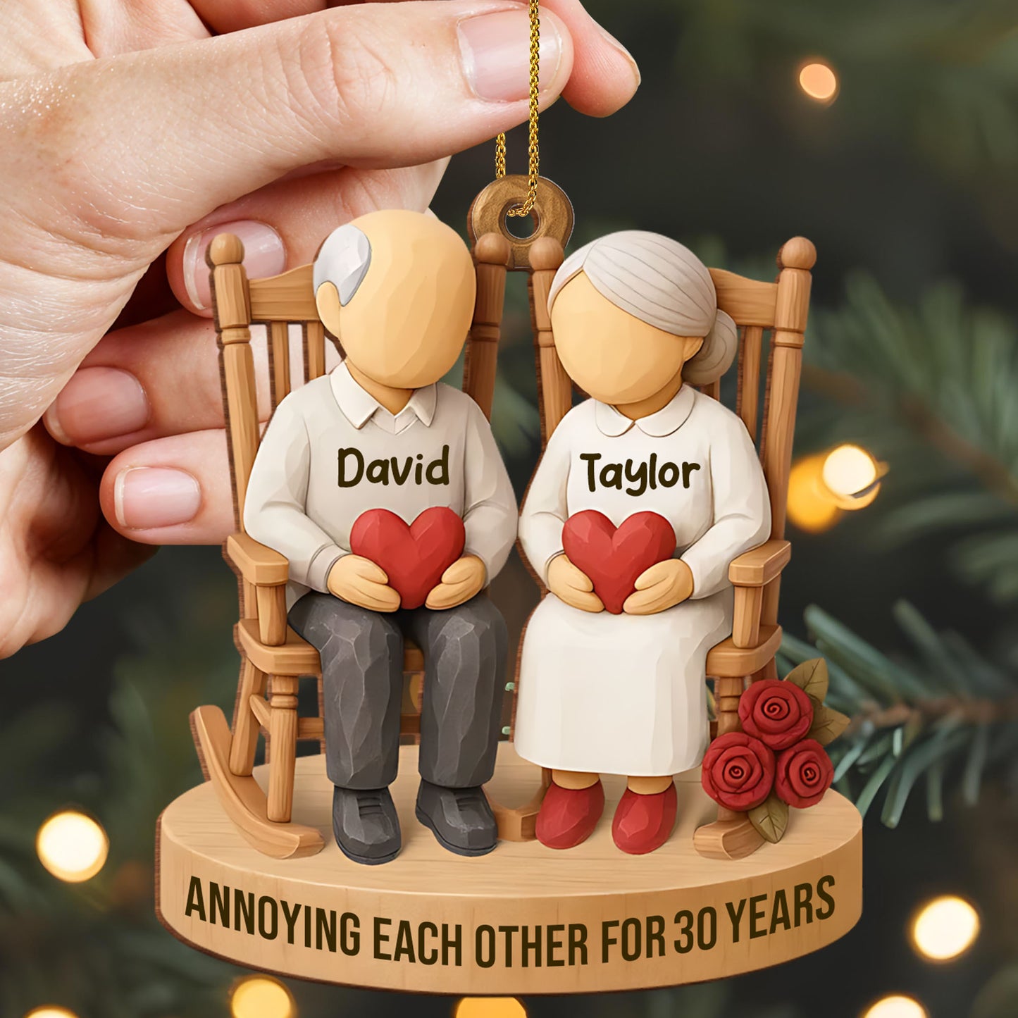 Annoying Each Other For 30 Years, Couple And Roses