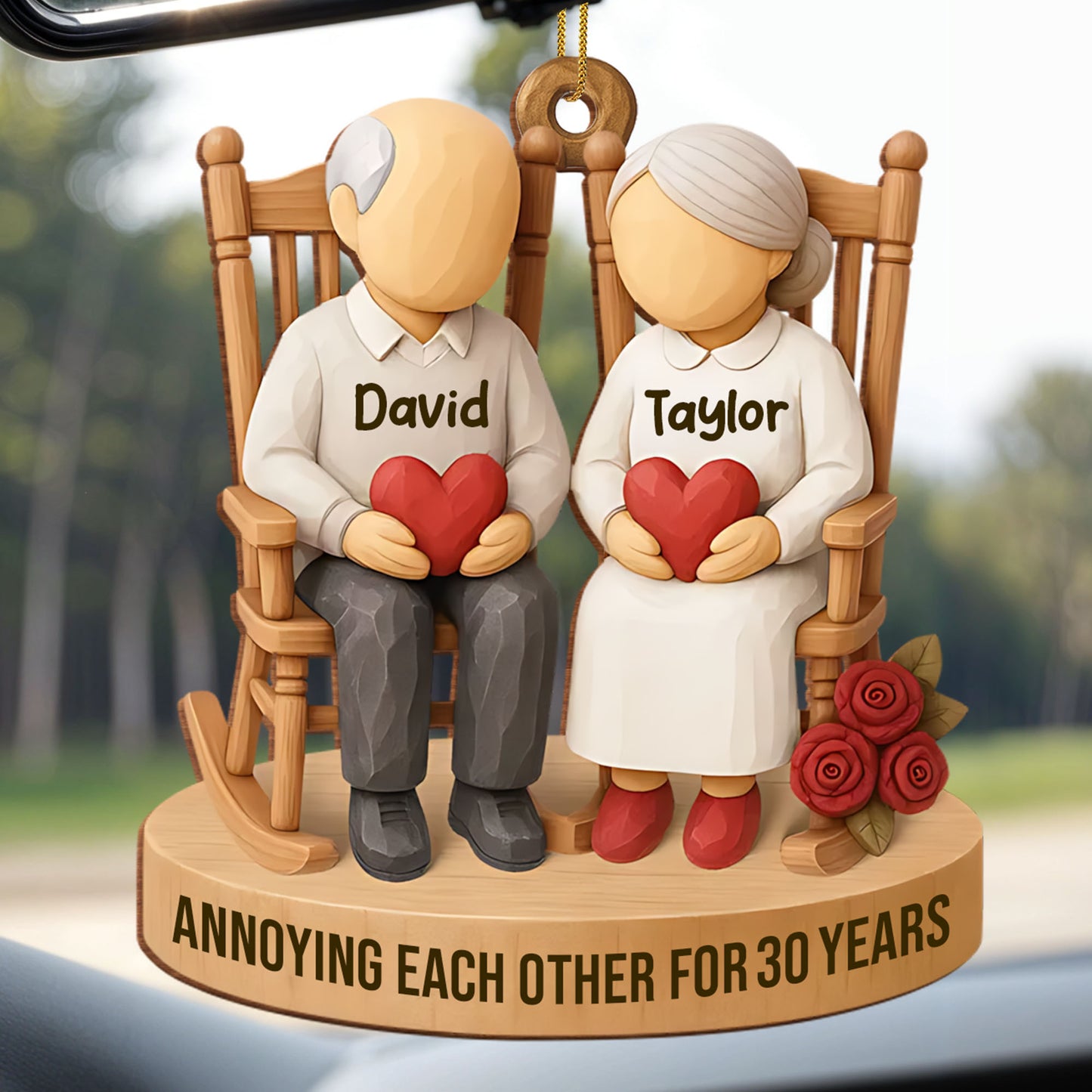 Annoying Each Other For 30 Years, Couple And Roses