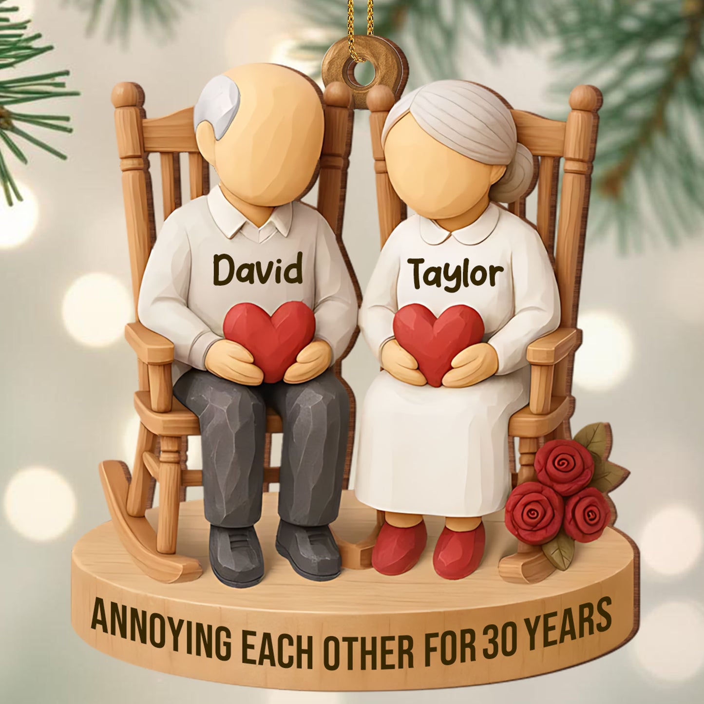 Annoying Each Other For 30 Years, Couple And Roses