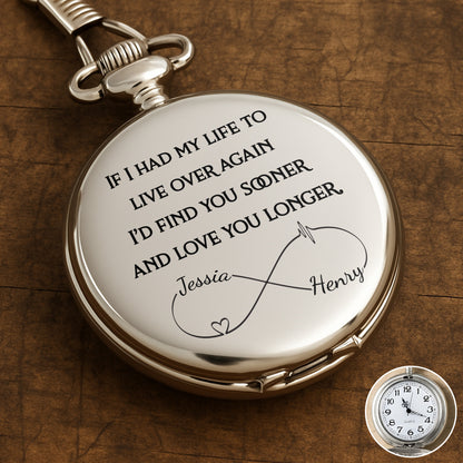 If I Had My Life To Live Over Again With Hearts And Infinity Symbol Design