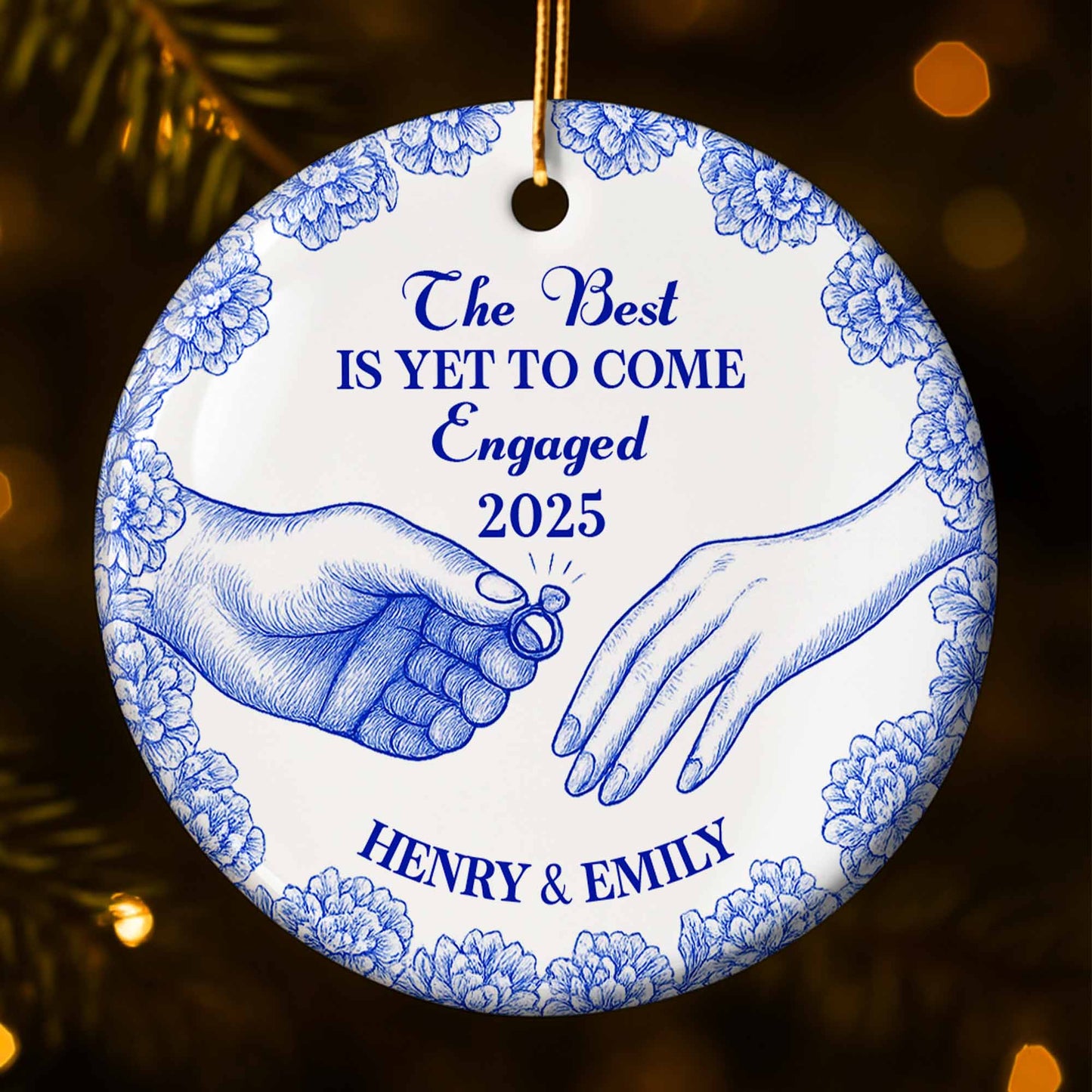 The Best Is Yet To Come Engaged Hands and Ring