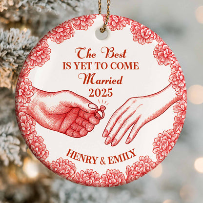 The Best Is Yet To Come Engaged Hands and Ring