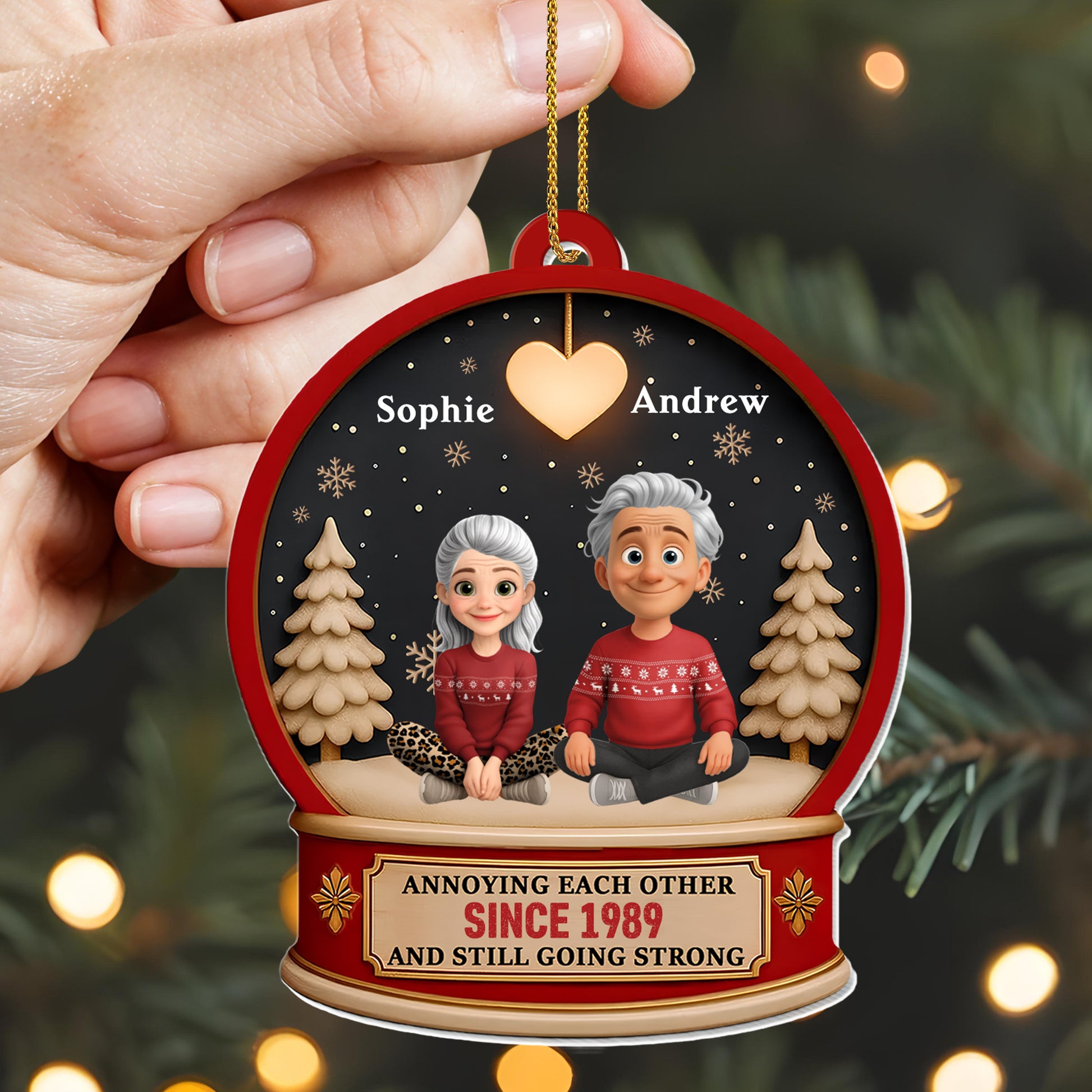 Annoying Each Other Since, Heart, Snowflakes