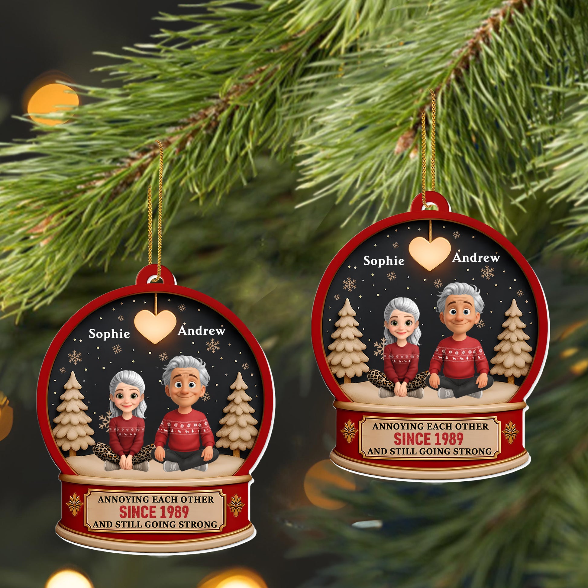 Annoying Each Other Since, Heart, Snowflakes