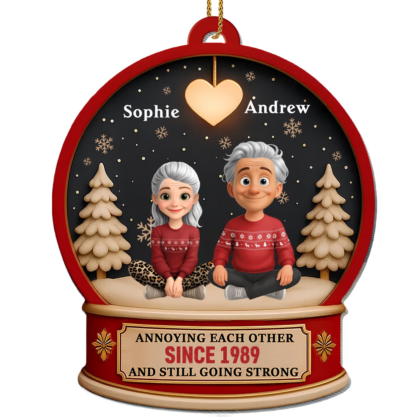 Annoying Each Other Since, Heart, Snowflakes