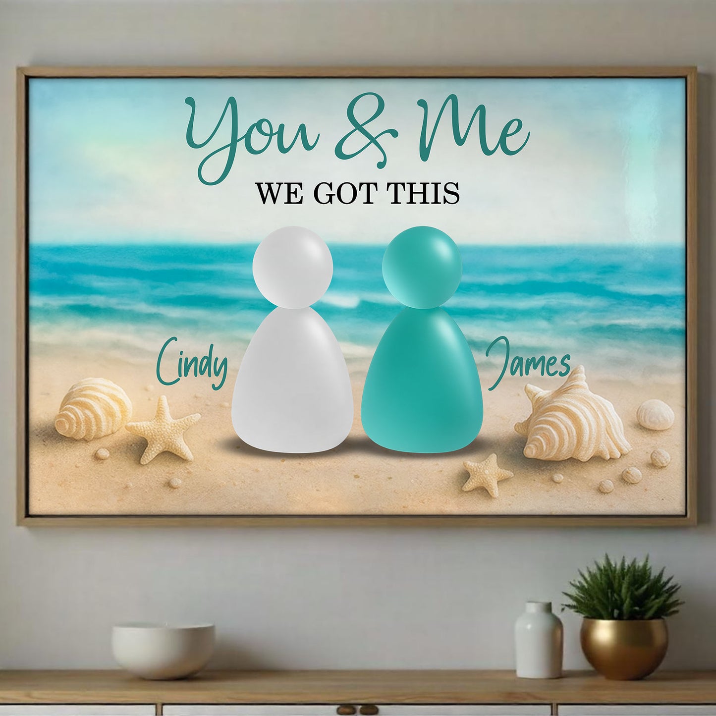 You & Me We Got This Beach and Seashells Design