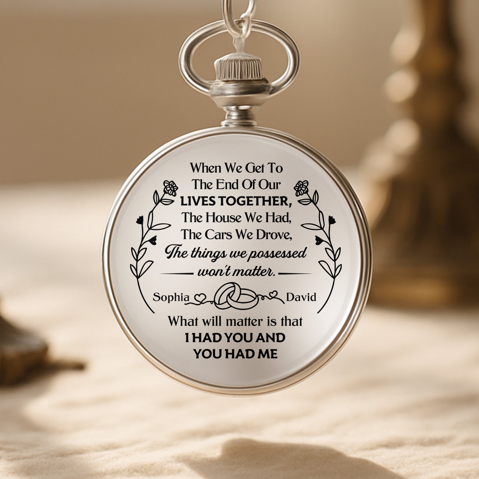 When We Get To The End Of Our Lives Together Leaves And Wedding Rings