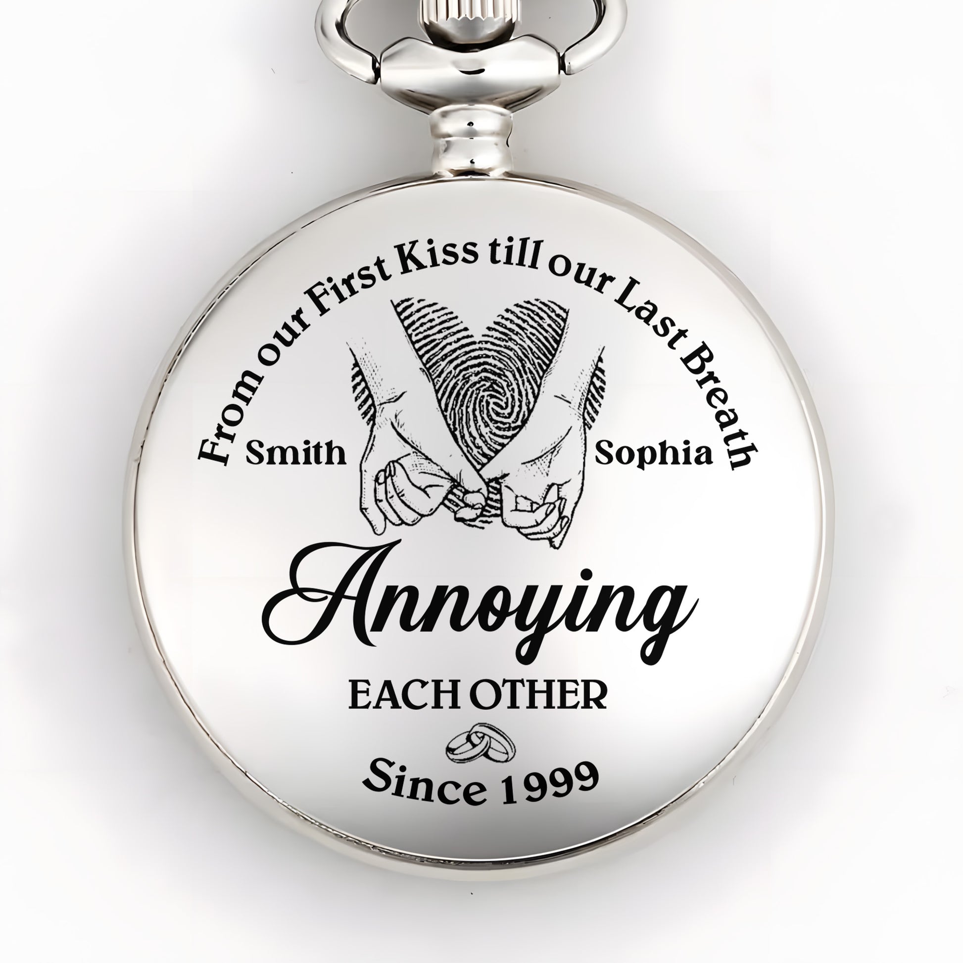 From Our First Kiss Till Our Last Breath, Fingerprints And Hearts Design