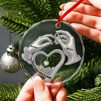 Together Since, Hands Forming Heart With Roses