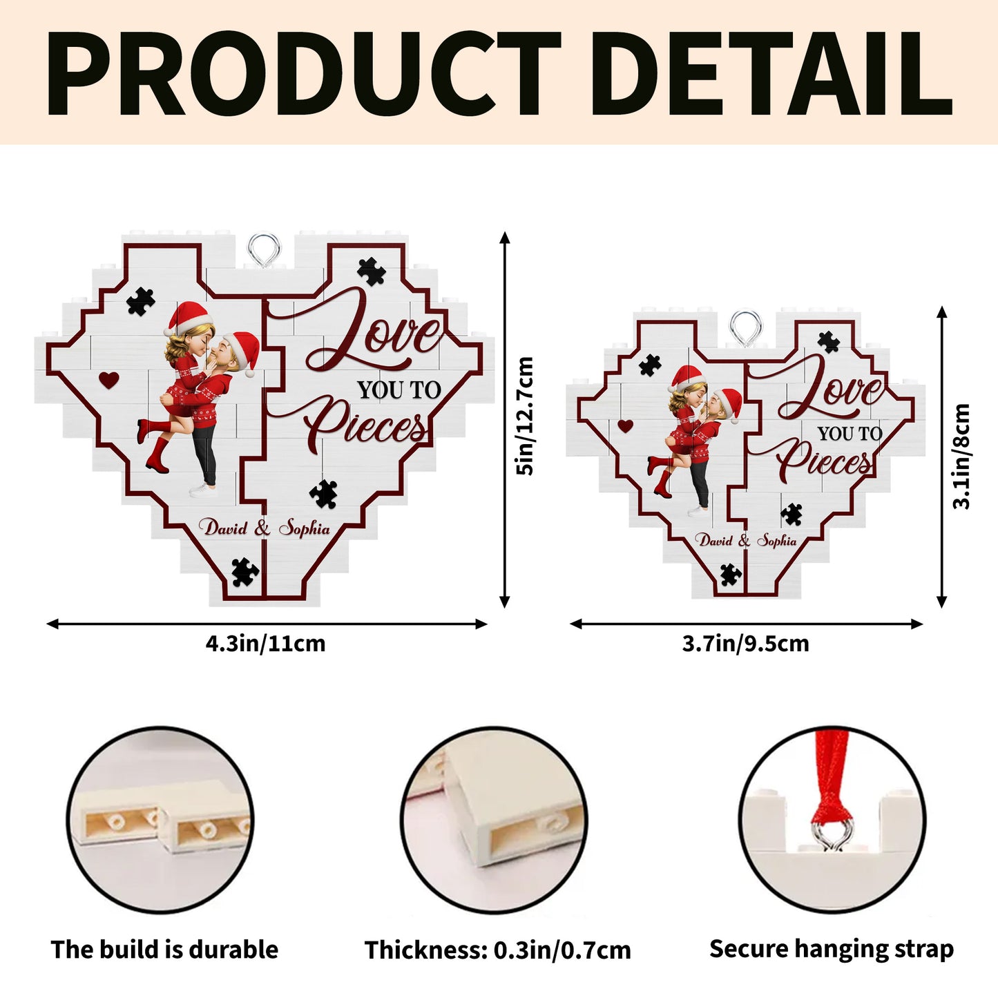 Love You To Pieces Heart With Loving Couple