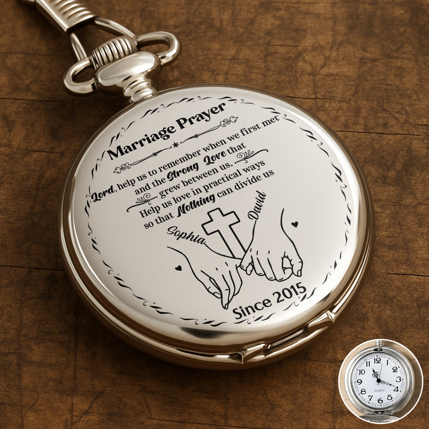 Marriage Prayer, Joined Hands And Cross