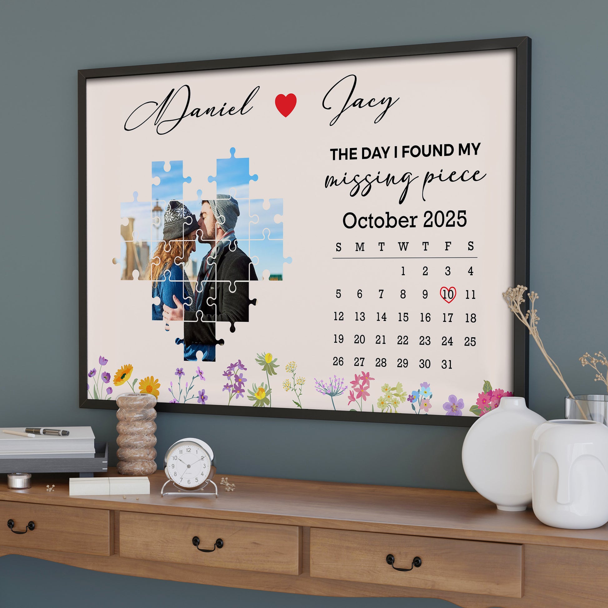 The Day I Found My Missing Piece With Puzzle Pieces And Flowers